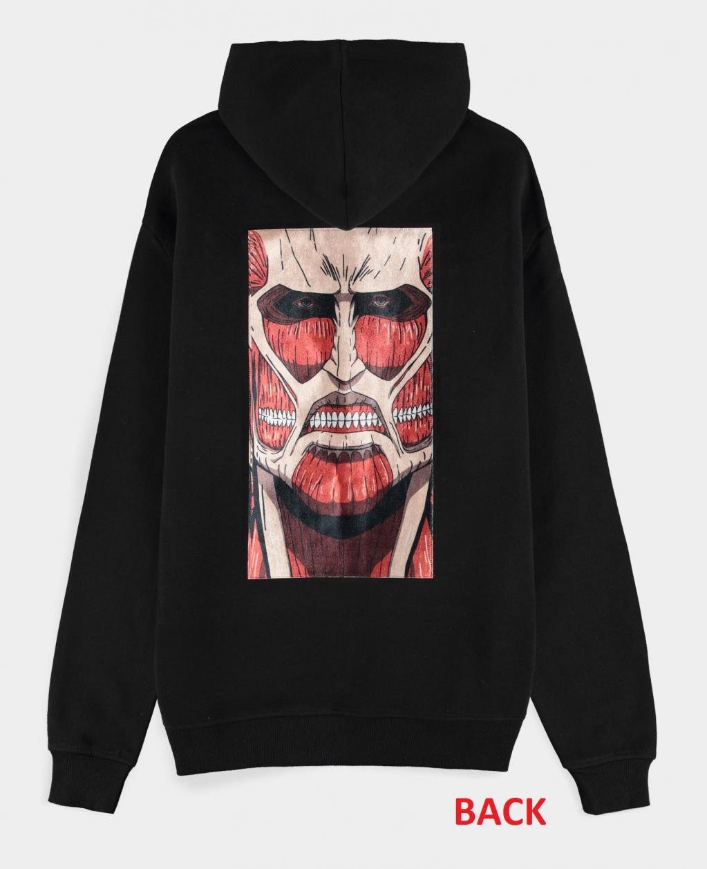 ATTACK ON TITAN – Colossus Titan – Herren-Hoodie mit Reißverschluss (L)