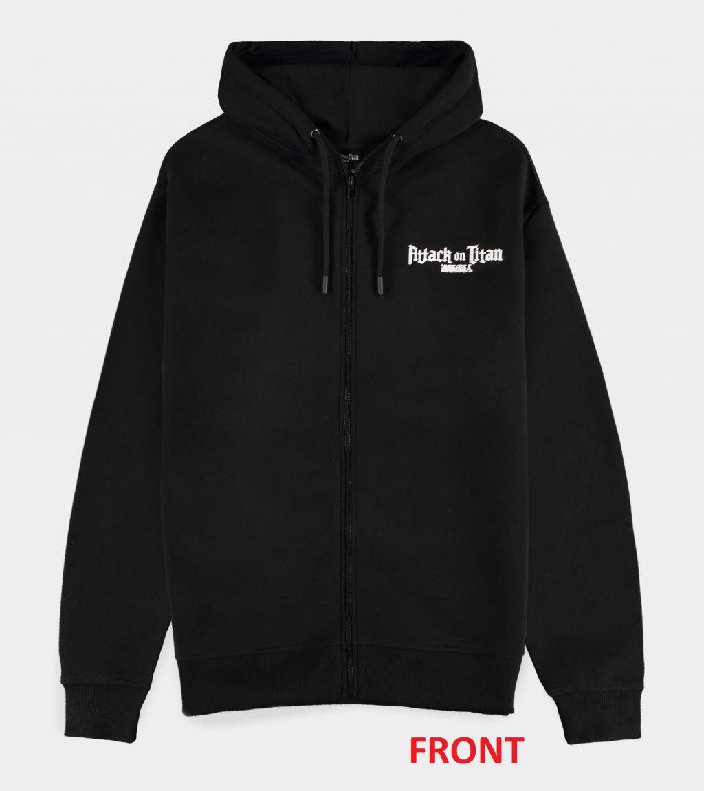 ATTACK ON TITAN – Colossus Titan – Herren-Hoodie mit Reißverschluss (L)