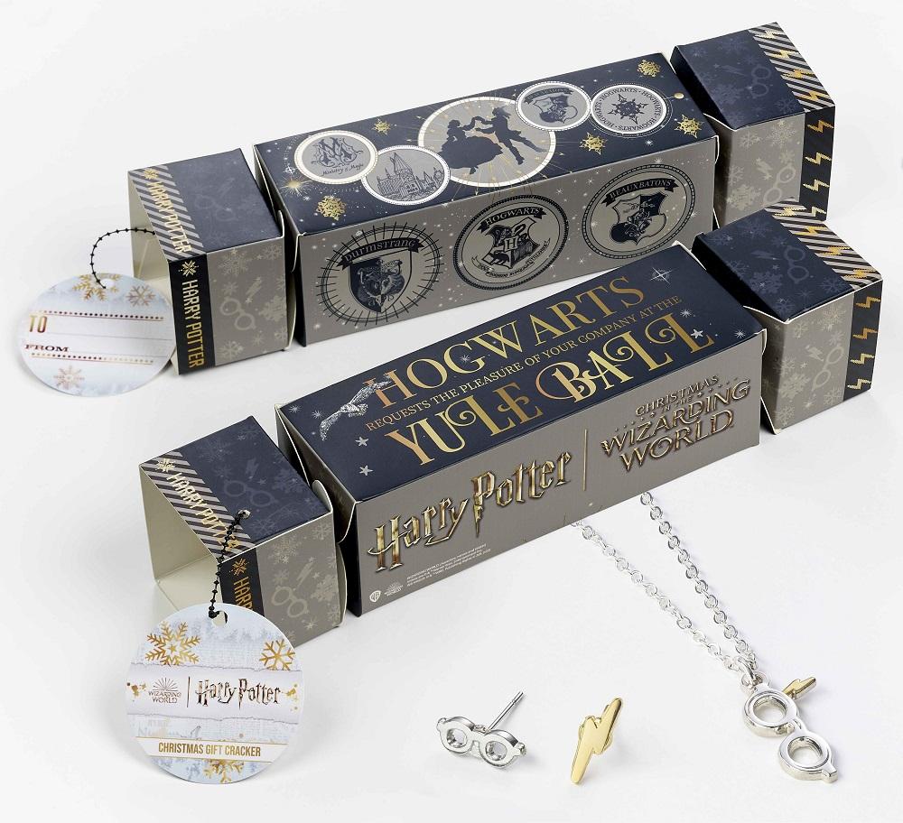 HARRY POTTER – Geschenk-Craker – Brillen-Halskette und Ohrringe