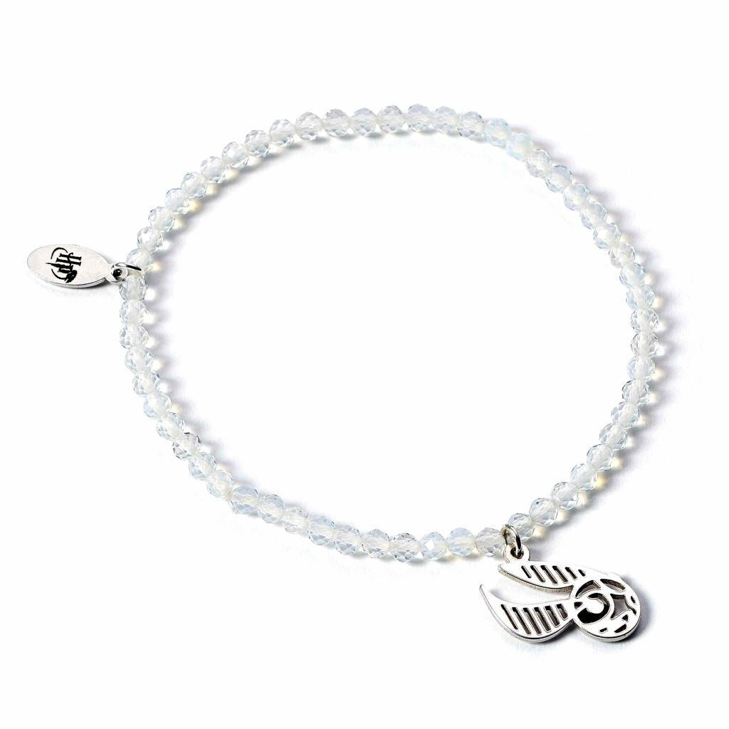 HARRY POTTER – Goldener Schnatz – Charm- und Perlenarmband aus Sterlingsilber