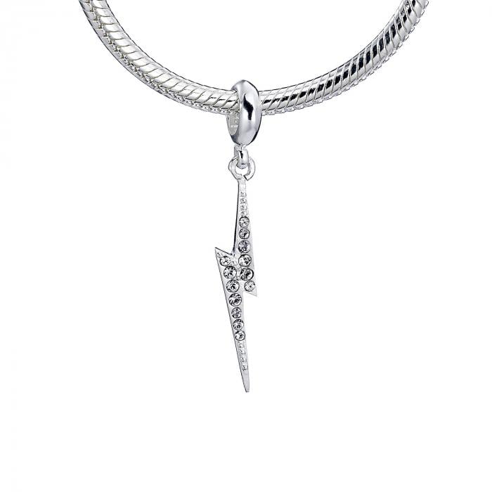 HARRY POTTER – Lightning Bolt – Schieber-Charm mit Kristallen für Armband