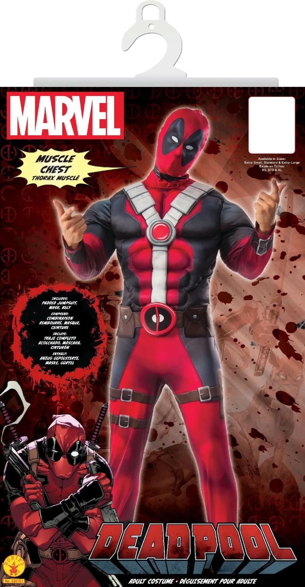 MARVEL - Deadpool - Déguisement Luxe Adulte - Combinaison Taille Stand