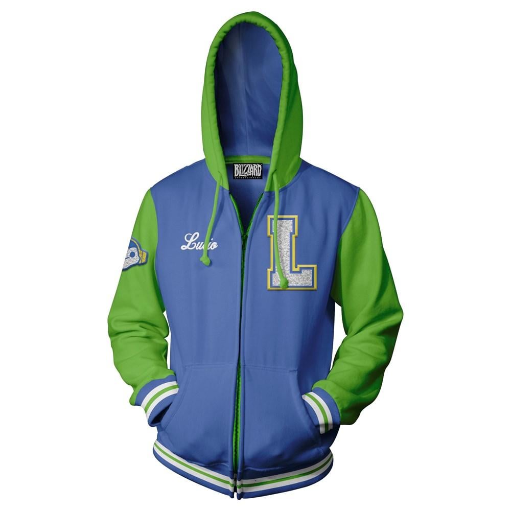OVERWATCH – Varsity LUCIO Kapuzenpullover mit Reißverschluss (M)