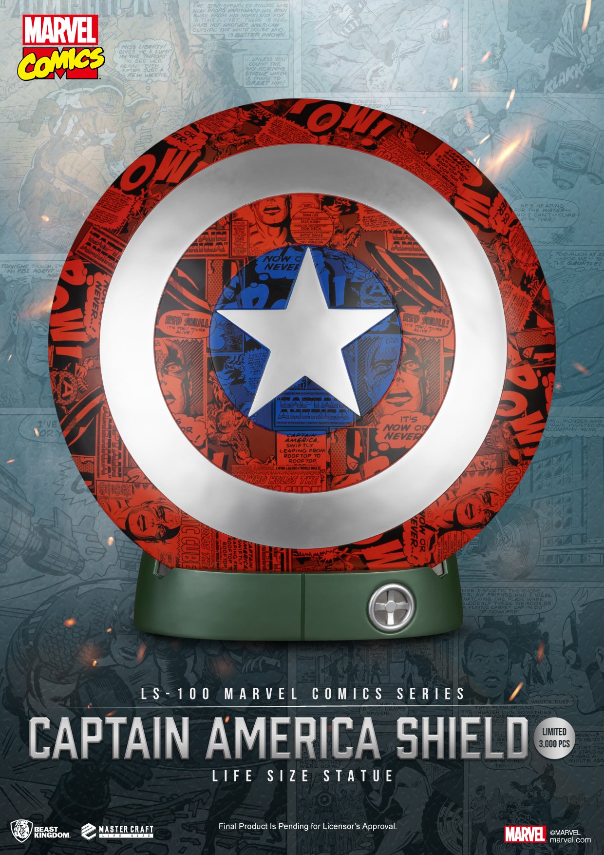 MARVEL - Captain America Shield - Statue Life Size 64cm