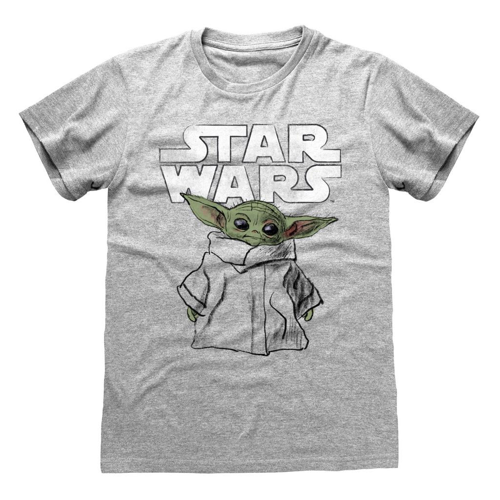 MANDALORIAN - Men T-Shirt - The Child Sketch - (L)