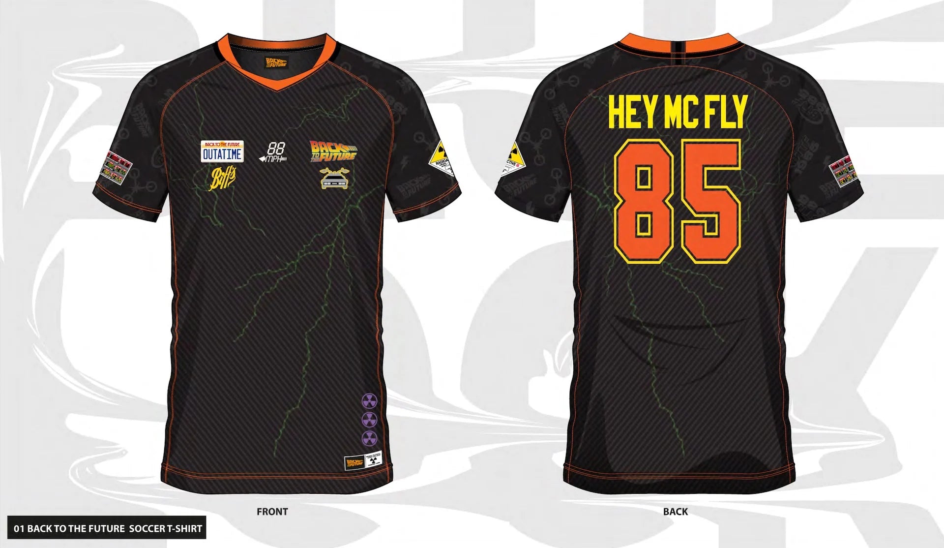 BACK TO THE FUTURE - Hey McFly 85 - Soccer Jersey Men (XL)