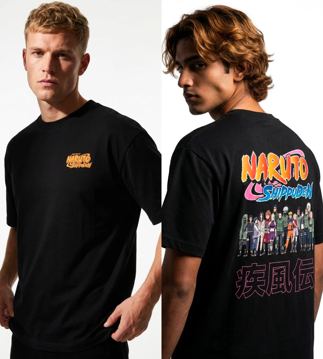 NARUTO SHIPPUDEN - Characters Konoha - T-Shirt Oversize Men (M)