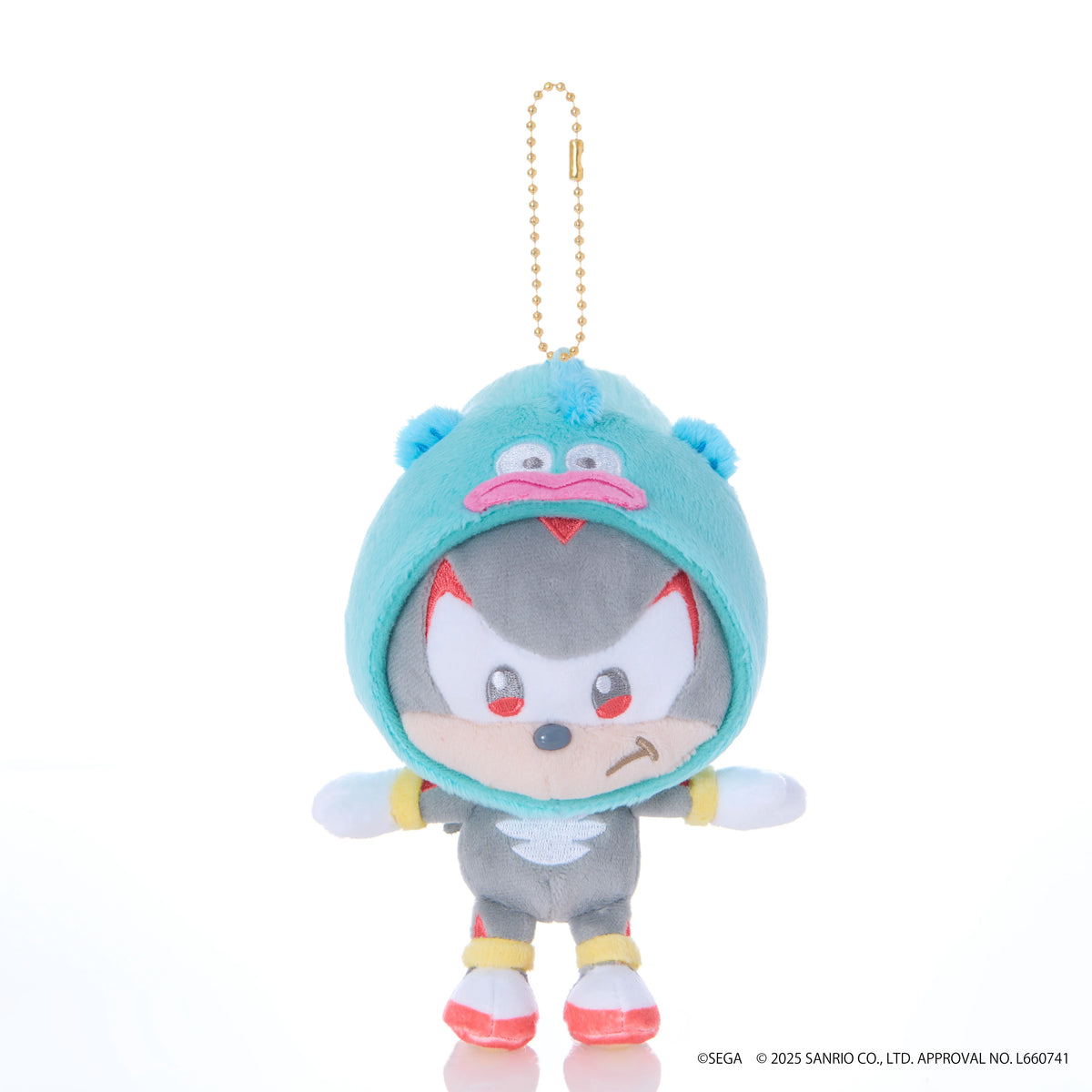 SONIC & FRIENDS X SANRIO - Shadow x Hangyodon - Mascot Plush 8cm