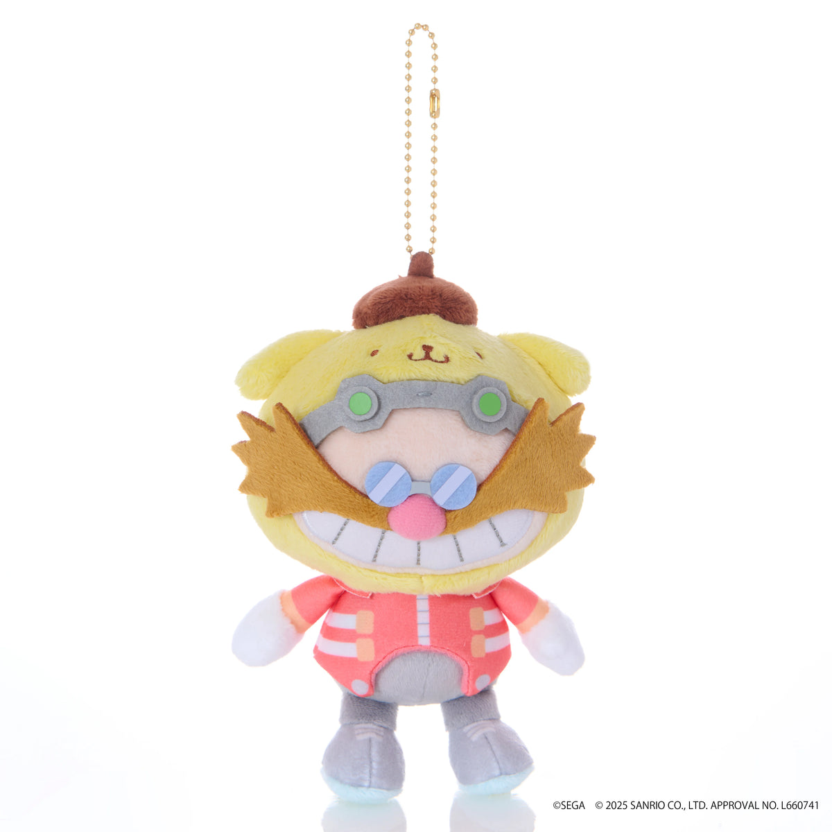 SONIC & FRIENDS X SANRIO - Dr. Eggman x Pompompurin - Mascot Plush 8cm