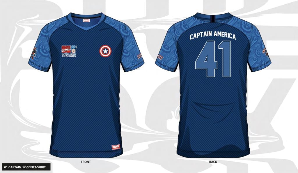 MARVEL - Captain America 41 - Maillot de Foot Homme (XL)