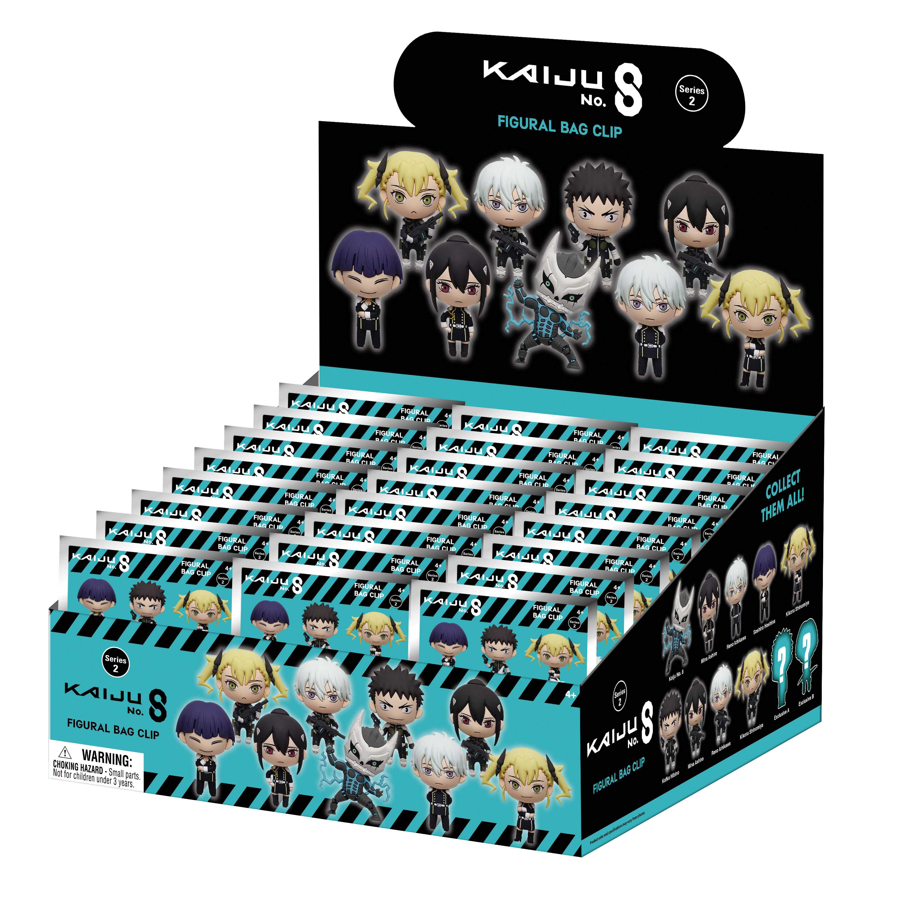 KAIJU NO. 8 - Series 2 - 3D Foam Bag Clip (Display 24 Pcs)