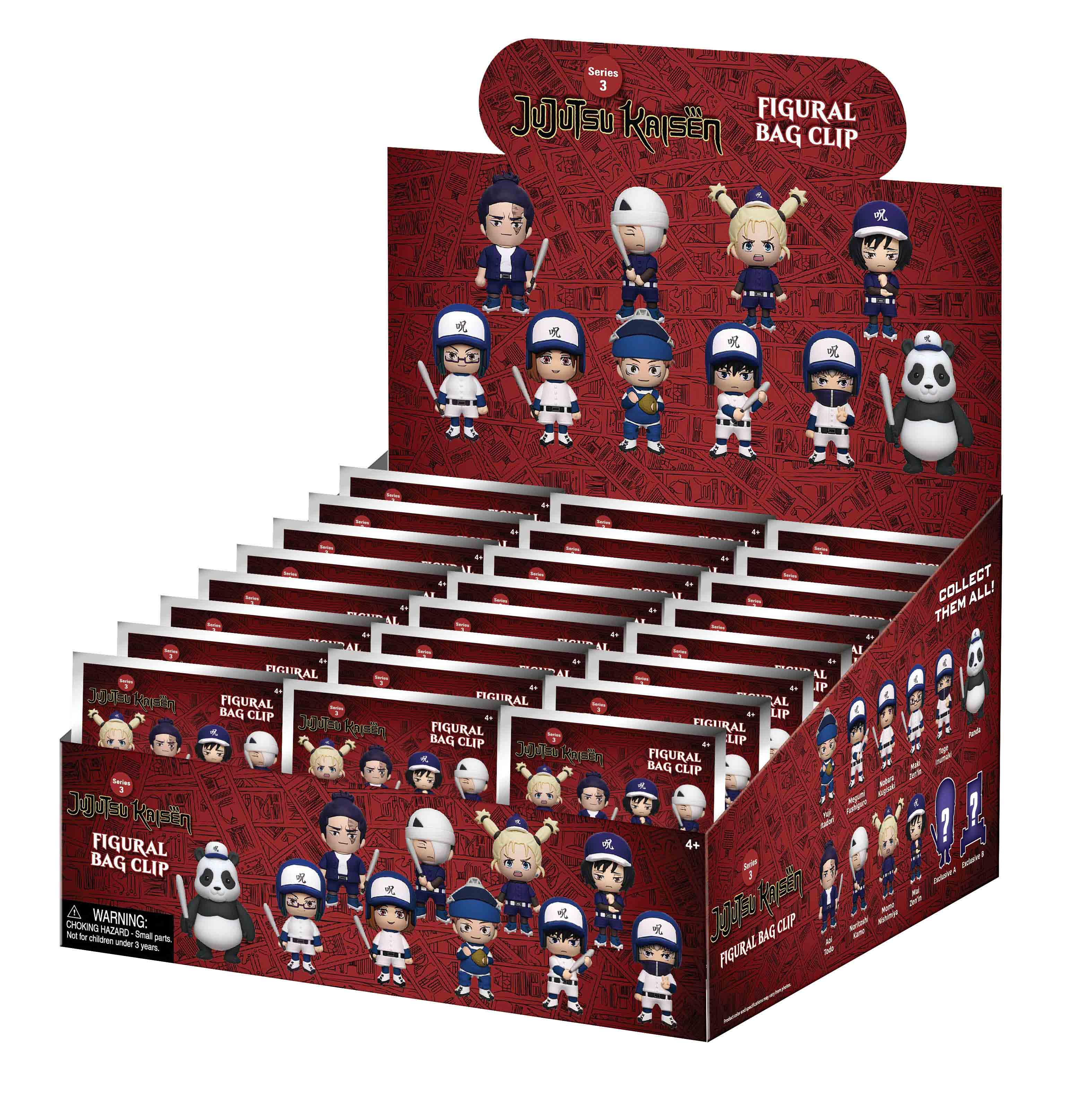 JUJUTSU KAISEN - Series 3 - 3D Foam Bag Clip (Display 24 Pcs)