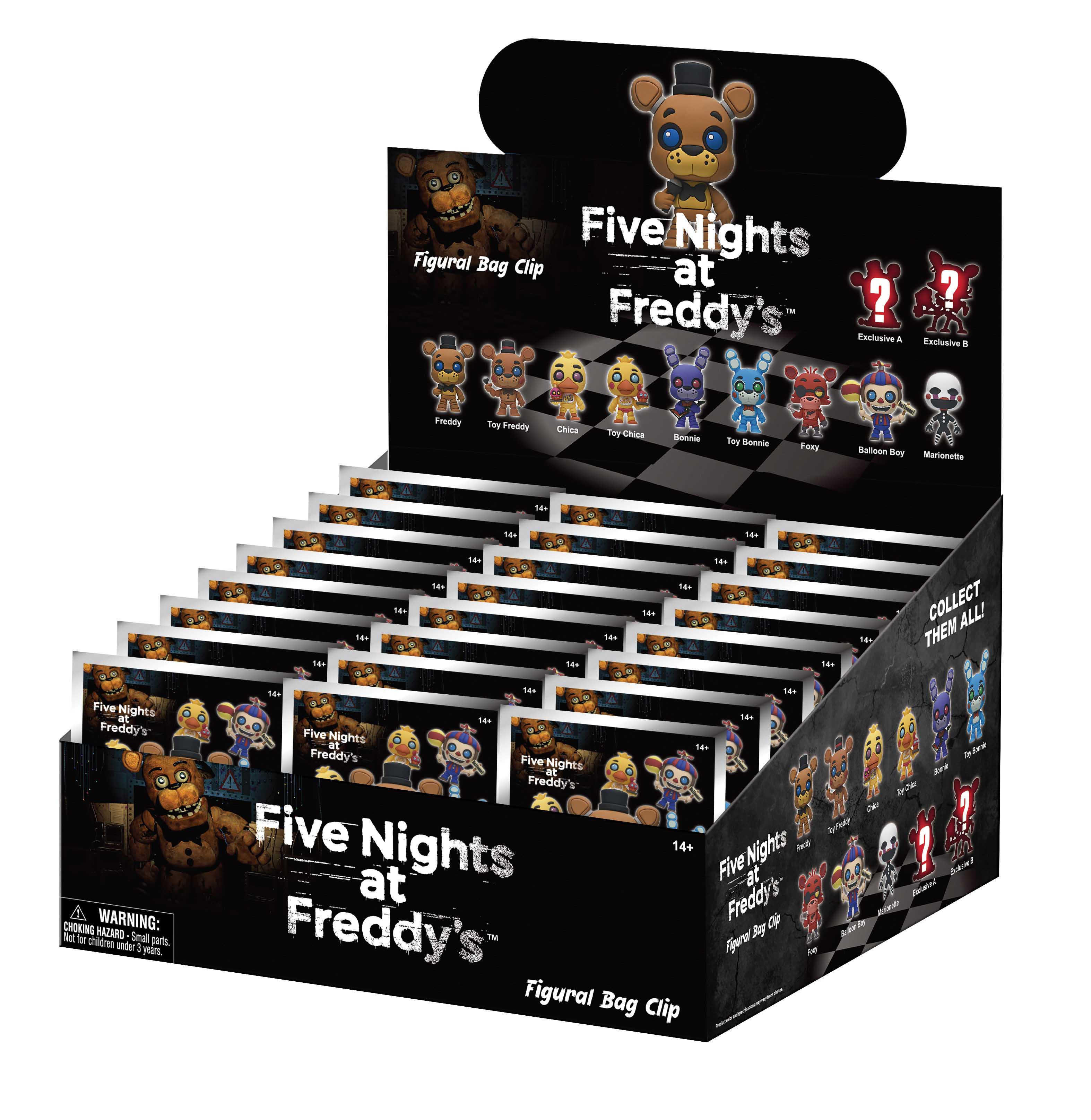 FIVE NIGHTS AT FREDDY'S - Series 1 - 3D Foam Bag Clip (Display 24 Pcs)