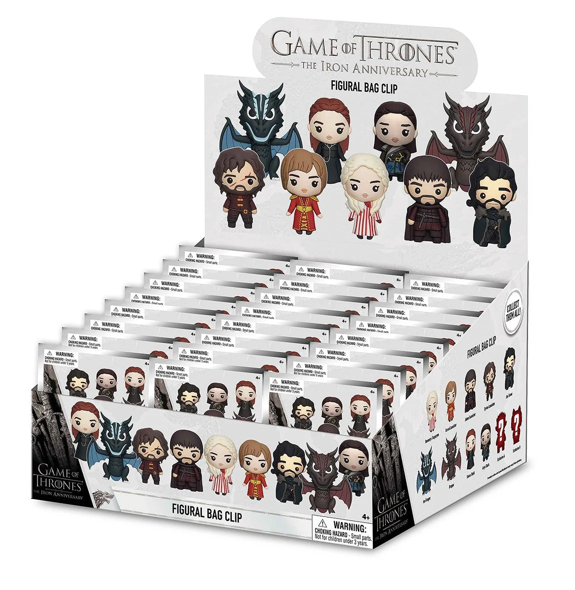 GAME OF THRONES - Series 1 - 3D Foam Bag Clip (Display 24 Pcs)