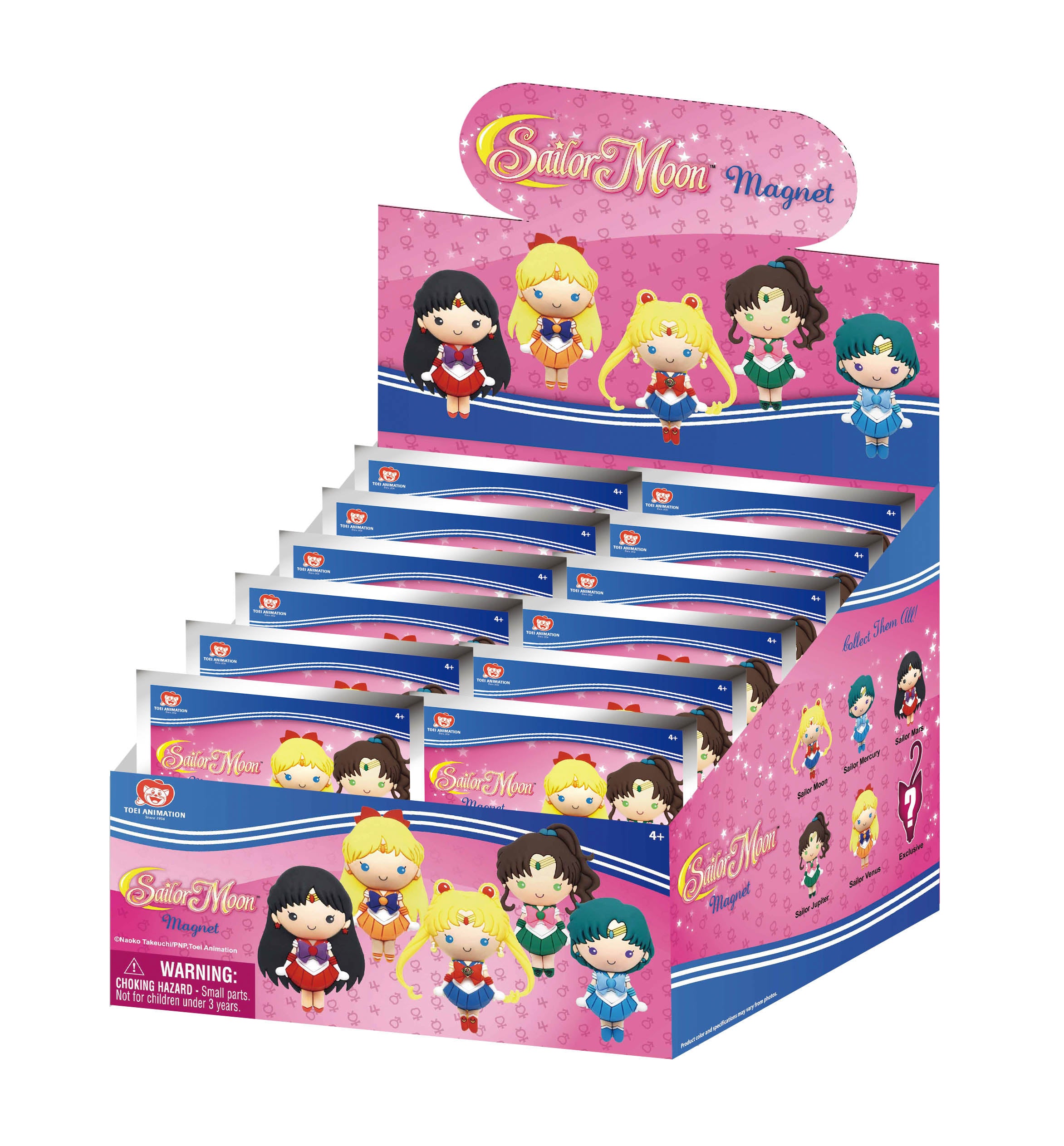 SAILOR MOON - Serie 1 - 3D Foam Magnets in blind bags (Display 12 Pcs)