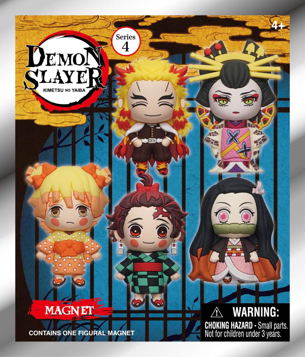 DEMON SLAYER -Serie 4 - 3D Foam Magnets in blind bags (Display 12 Pcs)