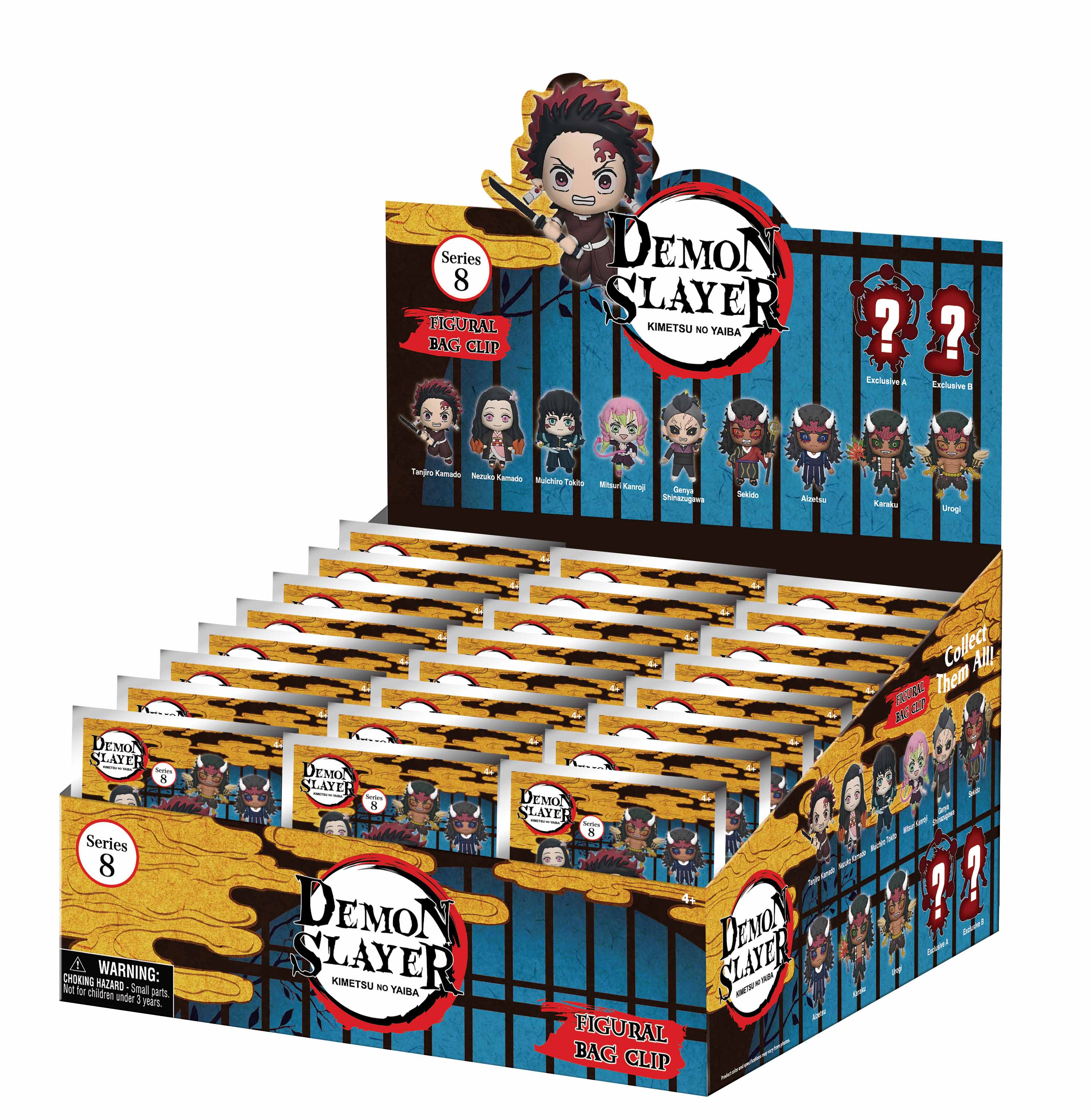 DEMON SLAYER - Series 8 - 3D Foam Bag Clip (Display 24 Pcs)