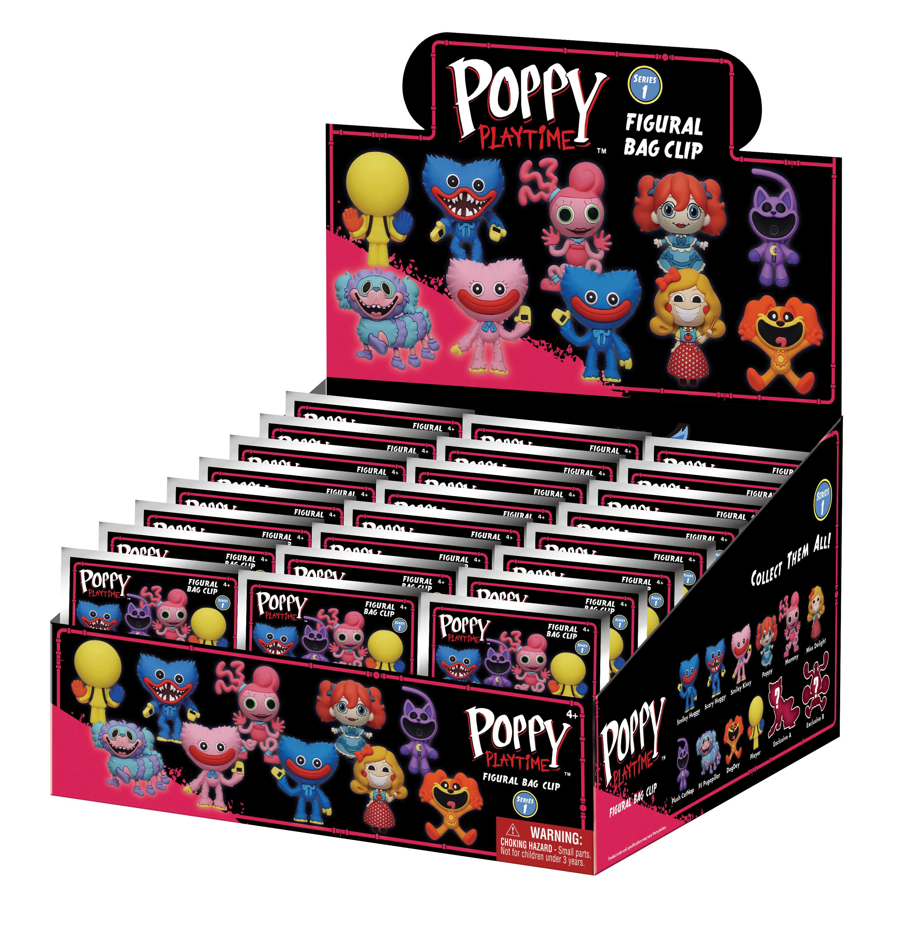 POPPY PLAYTIME - Series 1 - 3D Foam Bag Clip (Display 24 Pcs)