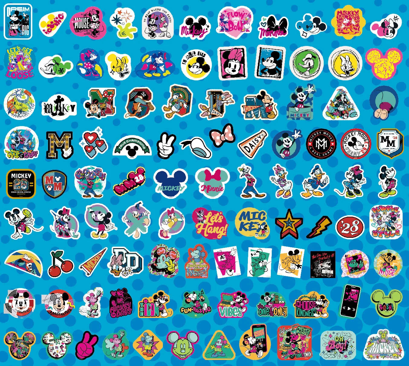MICKEY & FRIENDS - 100 stickers set (Display of 20)