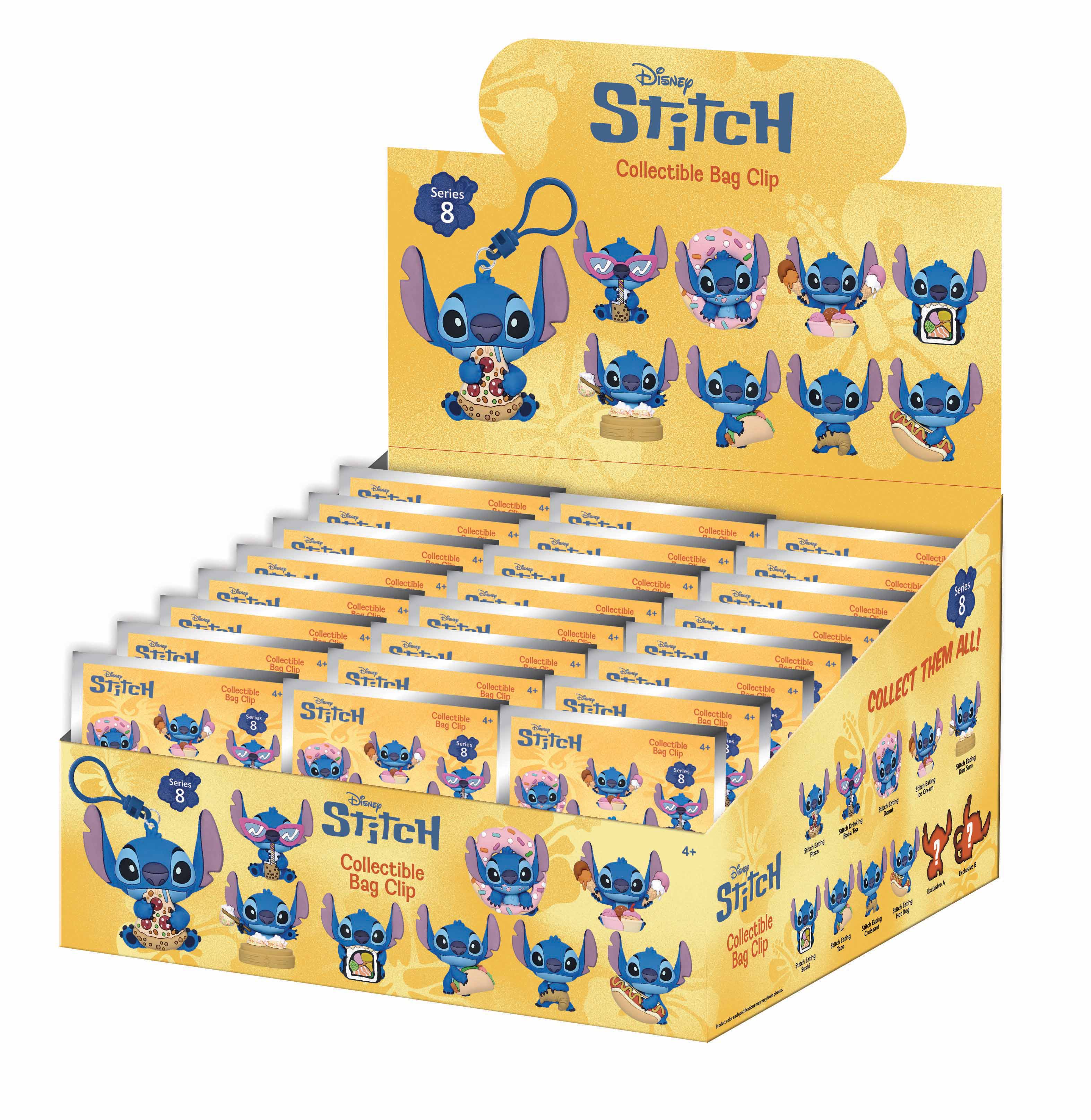 STITCH - Series 8 - 3D Foam Bag Clip (Display 24 Pcs)