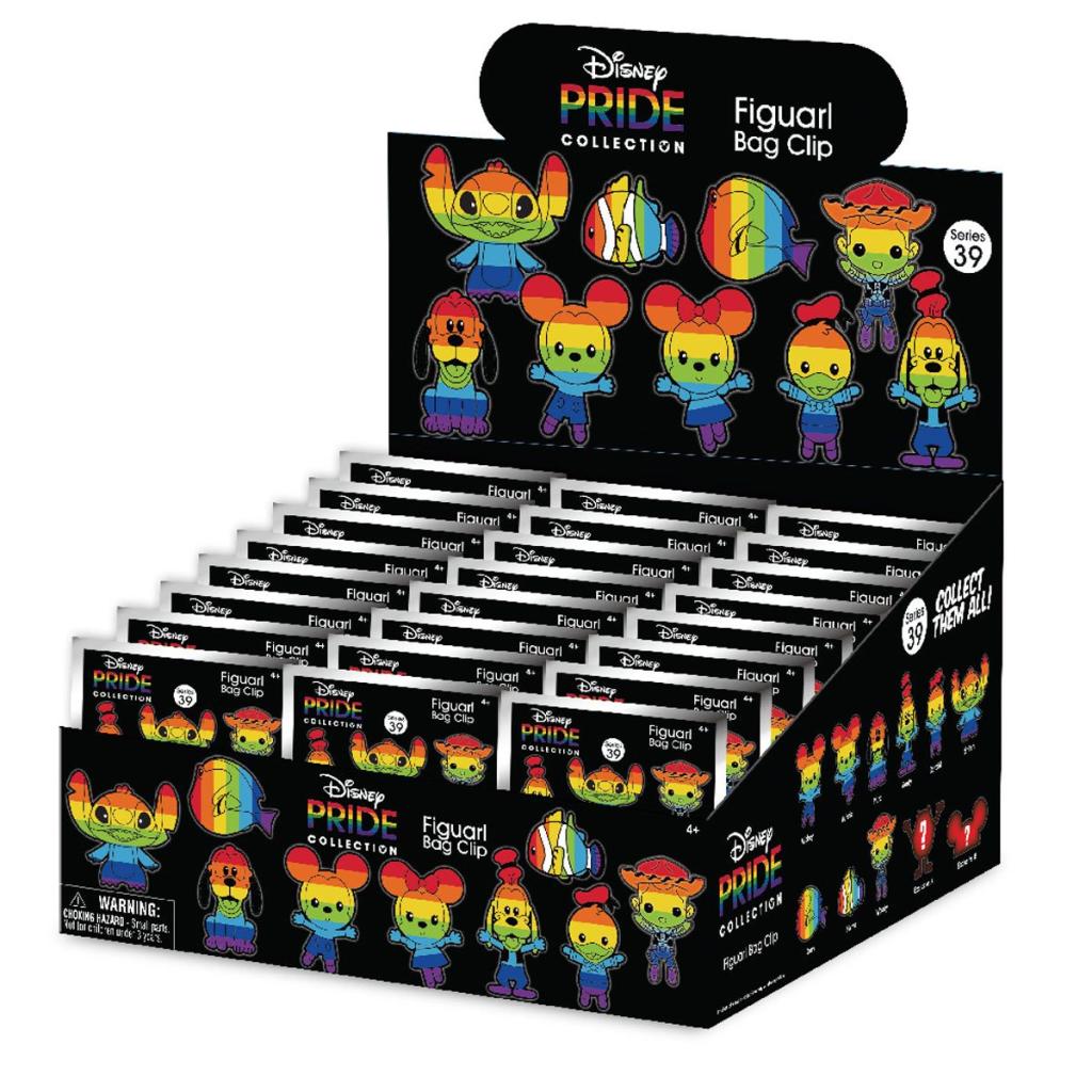 DISNEY - Rainbow Pride Collection - 3D Foam Bag Clip (Display 24 Pcs)