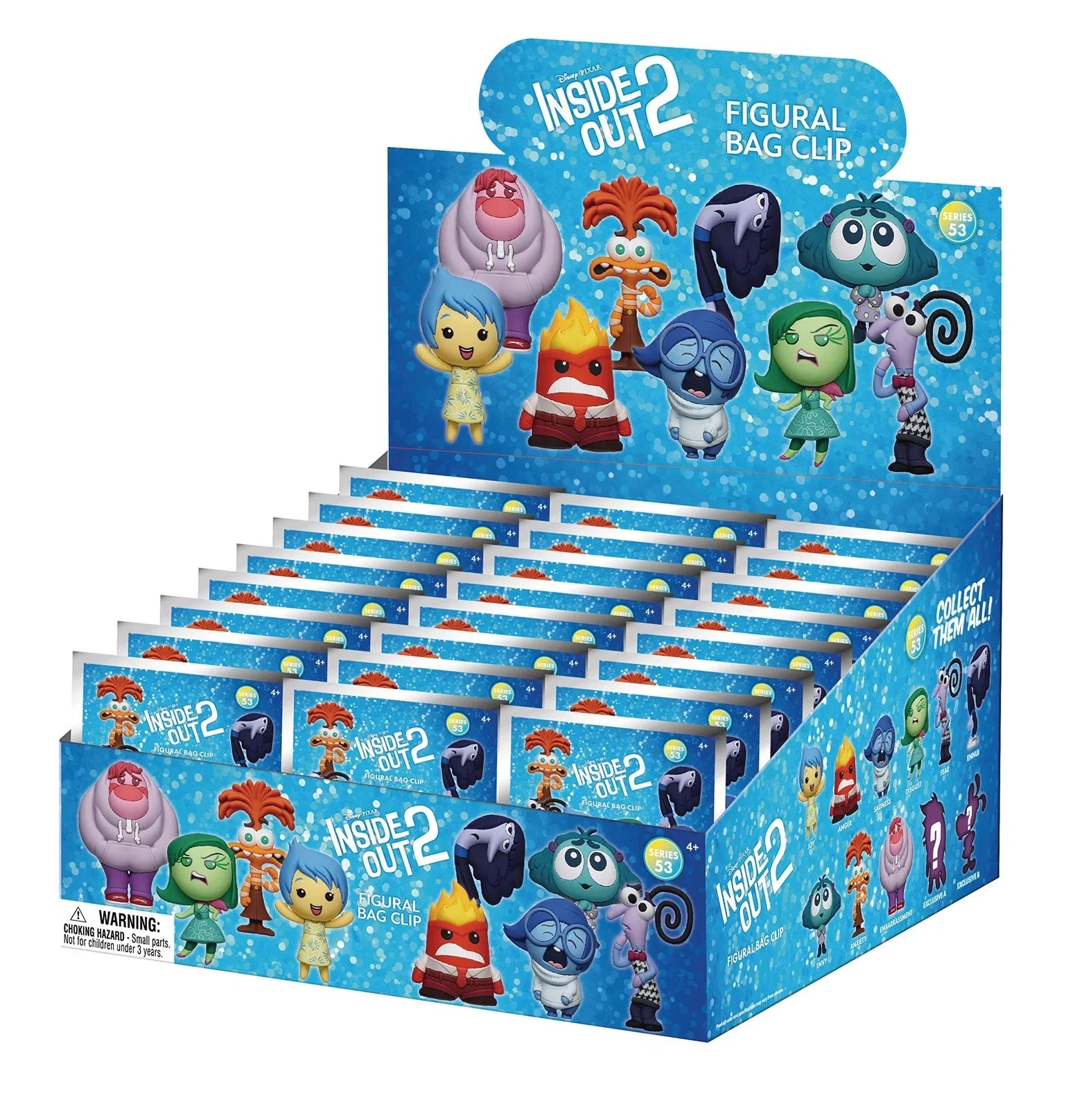 INSIDE OUT 2 - Series 1 - 3D Foam Bag Clip (Display 24 Pcs)