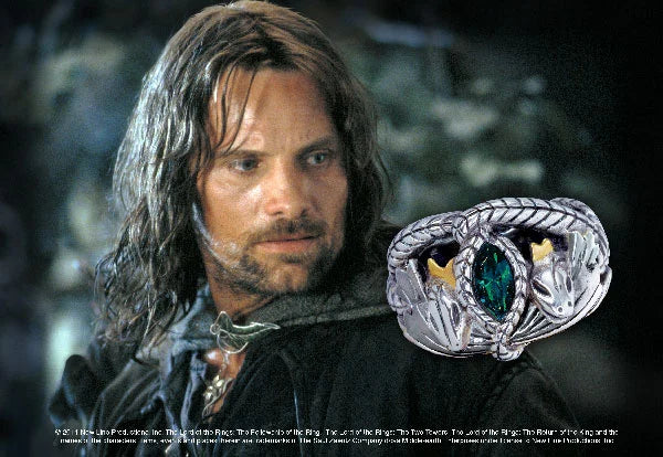 HERR DER RINGE – Barahir-Ring aus massivem Stahl – Größe US 09 FR 59,9
