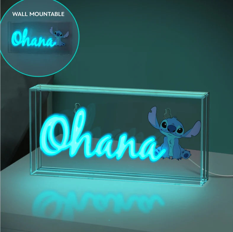 STITCH - Ohana - Led Neon Light 15.5x30.5cm