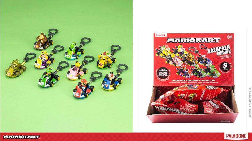 SUPER MARIO - Mario Kart - Backpack Buddies (Display 24 Pcs)