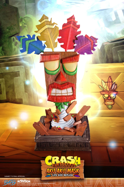 CRASH BANDICOOT – Lebensgroße Aku Aku-Maske – 65 cm