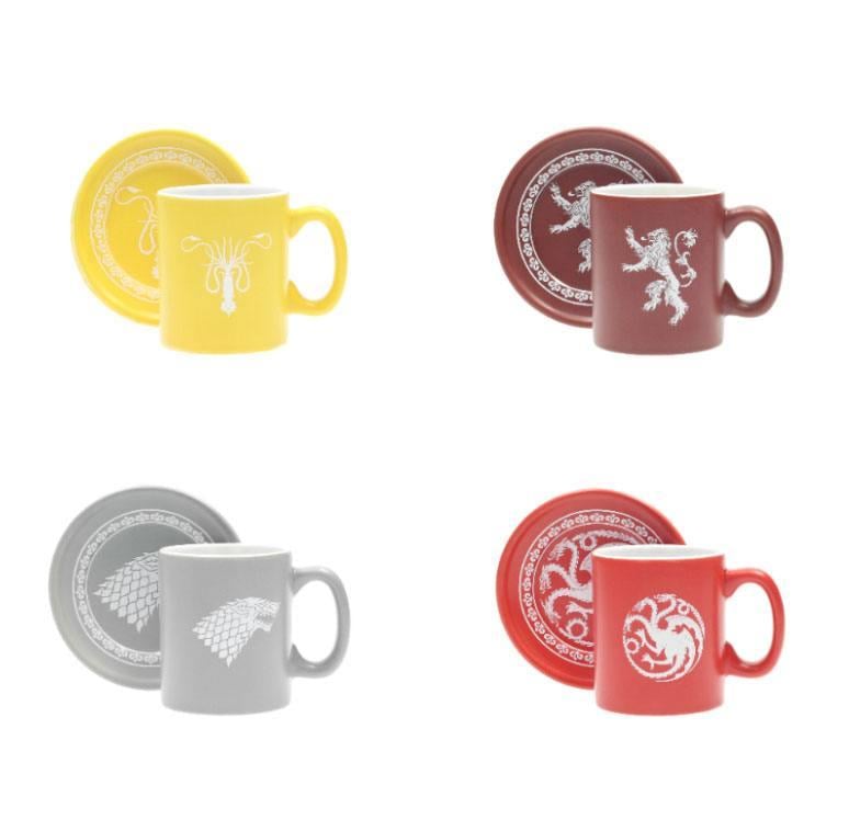 GAME OF THRONES – Set mit 4 Expresso-Tassen, Emblemen, Sammleredition