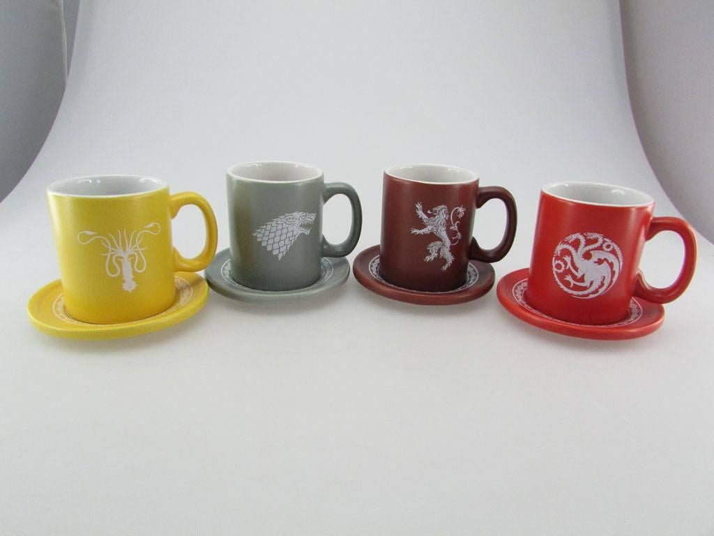 GAME OF THRONES – Set mit 4 Expresso-Tassen, Emblemen, Sammleredition