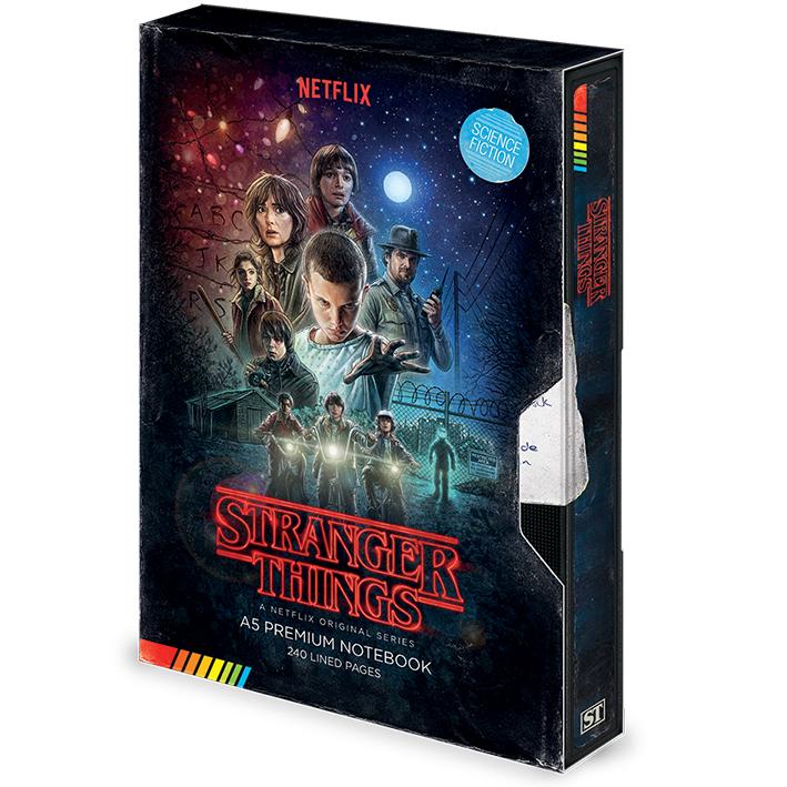 STRANGER THINGS - VHS - Notizbuch A5 Premium
