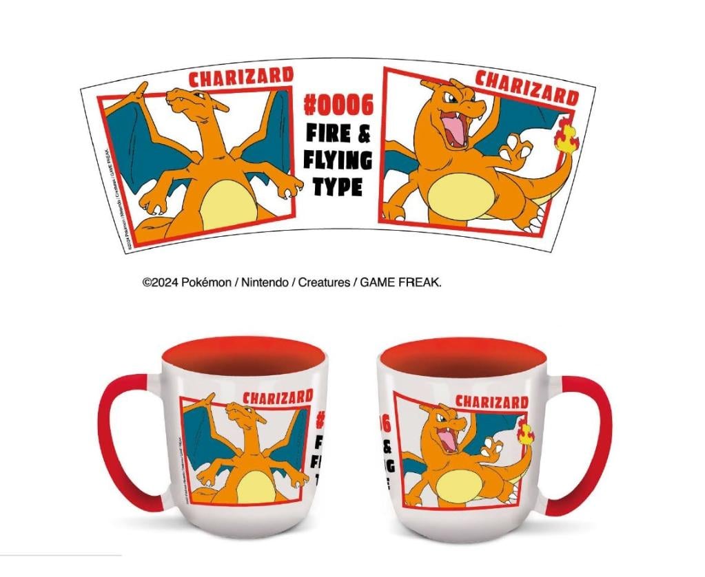 POKEMON – Glurak – Tasse Elite farbige Innenseite – 13 Unzen