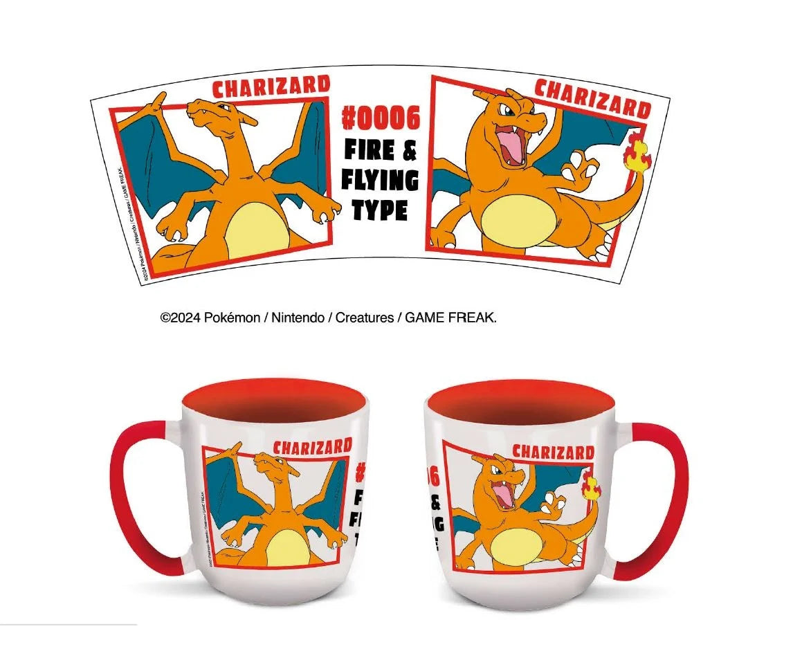 POKEMON – Glurak – Tasse Elite farbige Innenseite – 13 Unzen