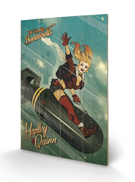 DC COMICS – Holzdruck 40 x 59 – Harley Quinn Bombshells