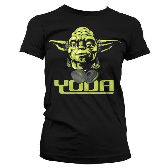 STAR WARS - T-Shirt GIRL Cool Yoda - Schwarz (XL)
