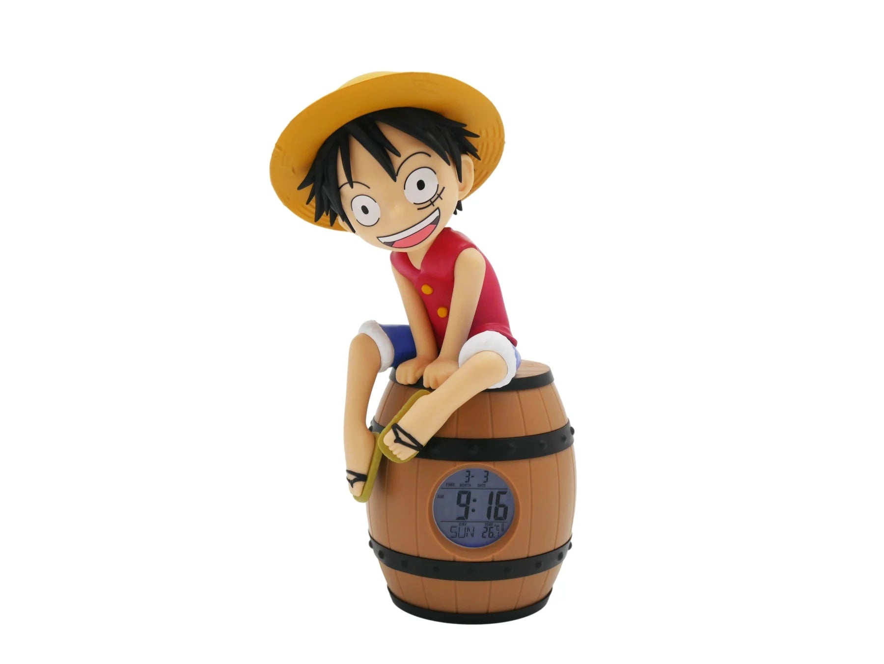 ONE PIECE - Luffy on a Barrel - LED Light-Up Alarm Clock -11inch