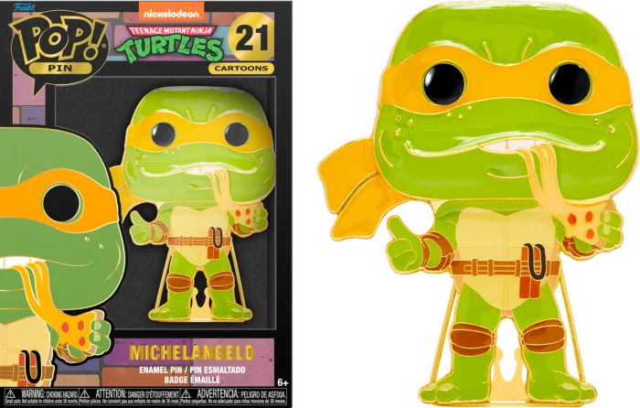 TEENAGE MUTANT NINJA TURTLES – Pop Large Emaille Pin Nr. 21 – Michelangelo