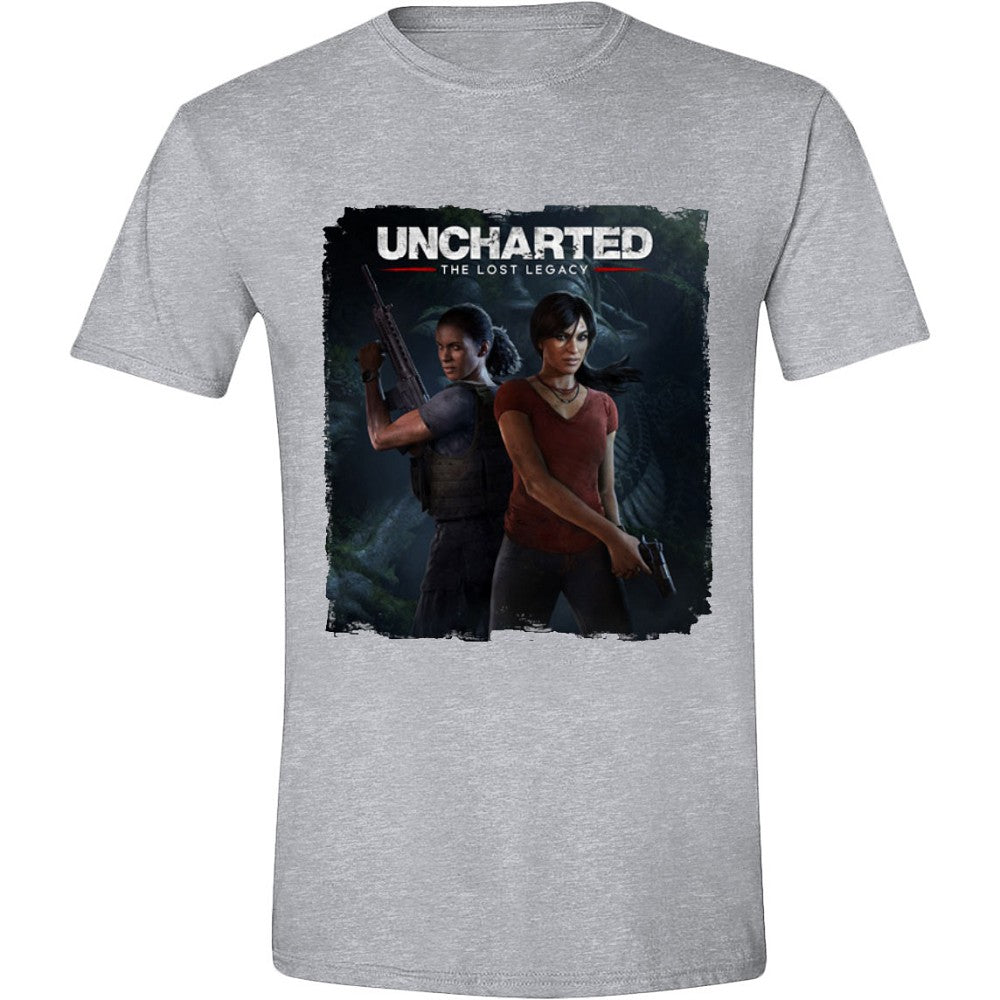 UNCHARTED - T-Shirt The Lost Legacy Cover - Grau (S)