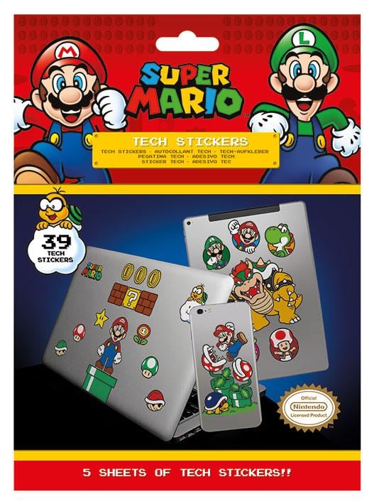 SUPER MARIO – Tech-Sticker-Paket – Pilz-Königreich