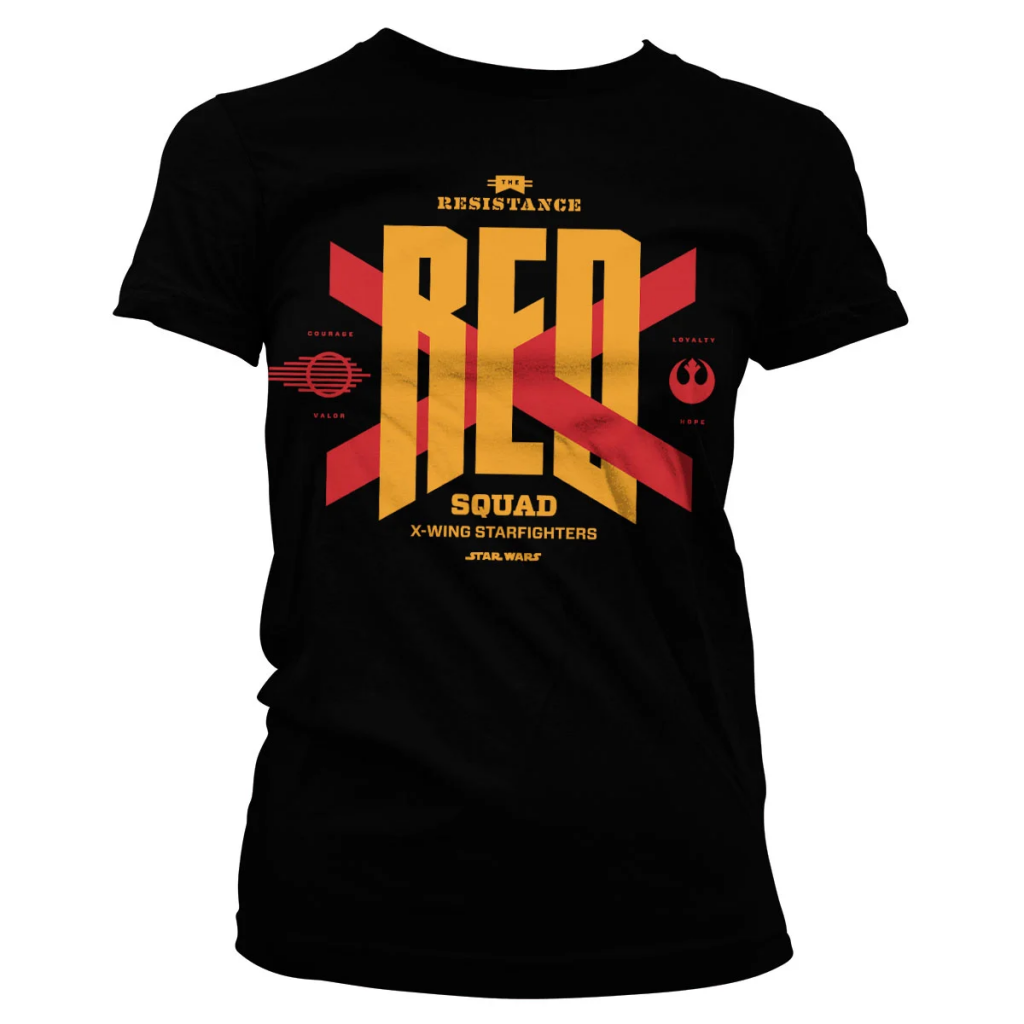 STAR WARS 7 - T-Shirt Red Squad GIRL - Schwarz (S)