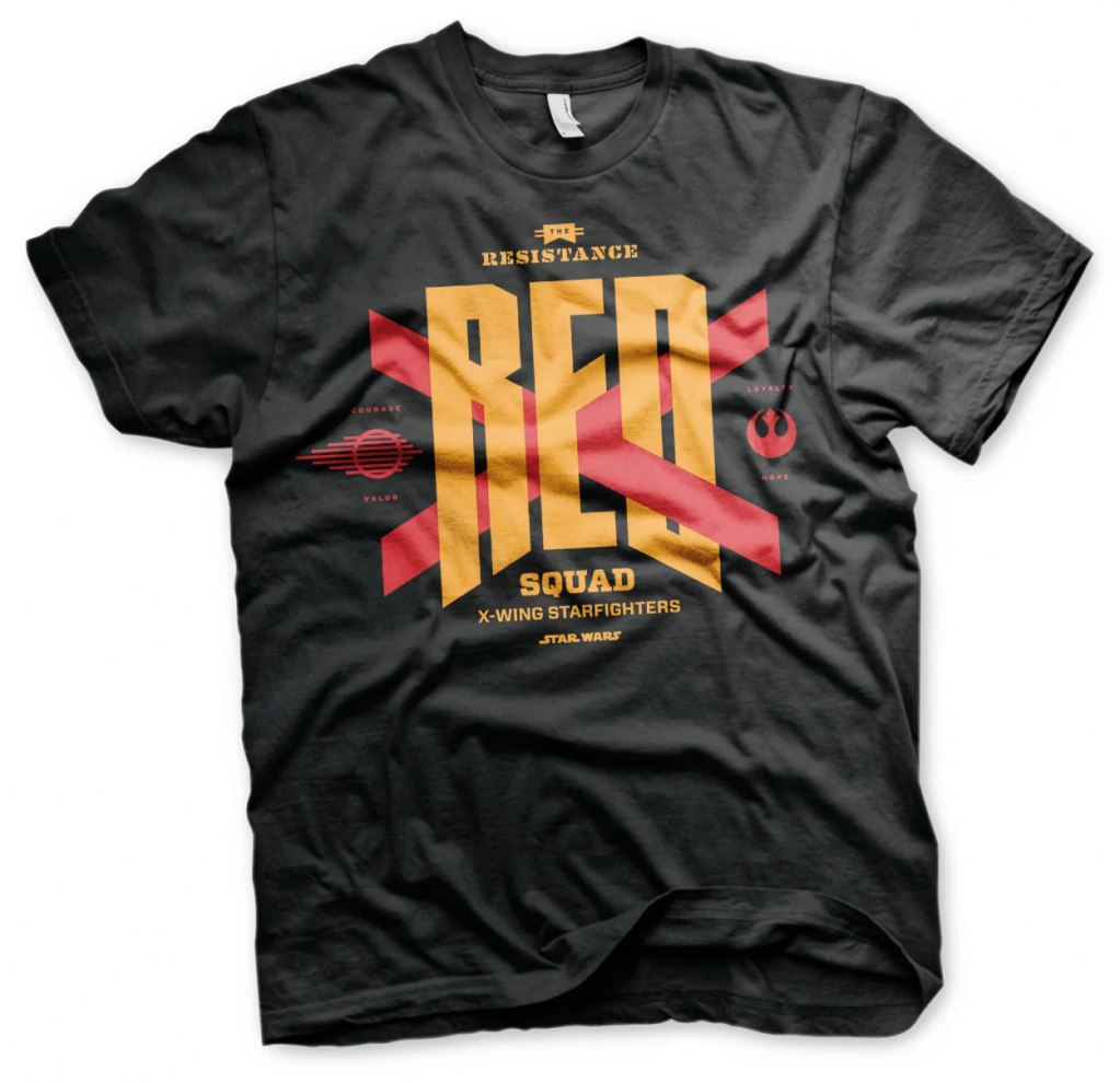 STAR WARS 7 - T-Shirt Red Squad - Schwarz (S)