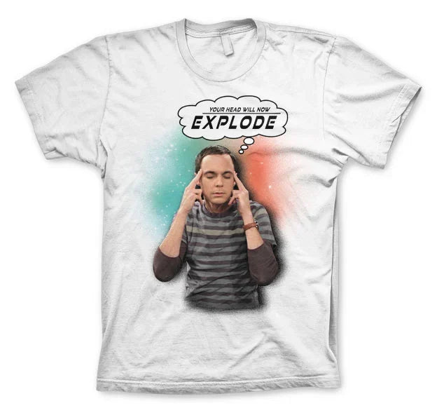 THE BIG BANG - T-Shirt Sheldon Your Head Will Now ... - Weiß (S)