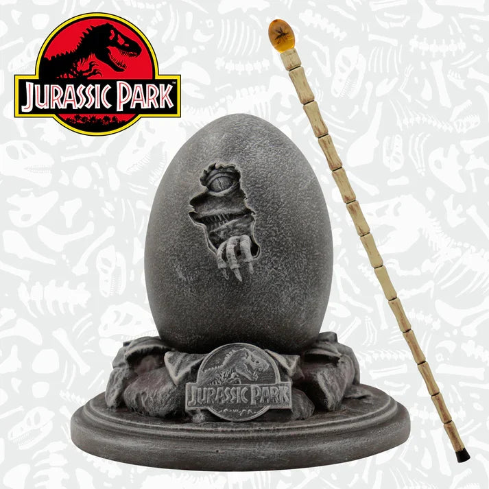 JURASSIC PARK 30TH – Ei + Stock-Set – Nachbildung in limitierter Auflage
