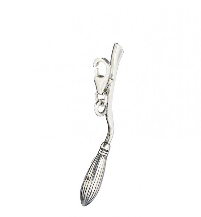 HARRY POTTER – Nimbus 2000 – Silberner Charm zum Anklippen für Halskette und Armband