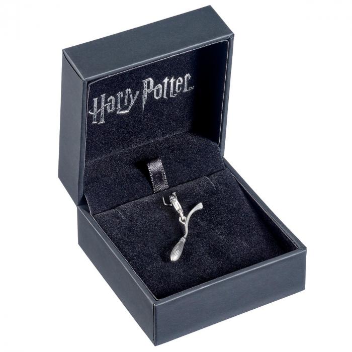 HARRY POTTER – Nimbus 2000 – Silberner Charm zum Anklippen für Halskette und Armband