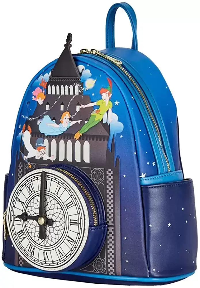 DISNEY - Peter Pan Glow Clock - Backpack LoungeFly '23x28x10cm'