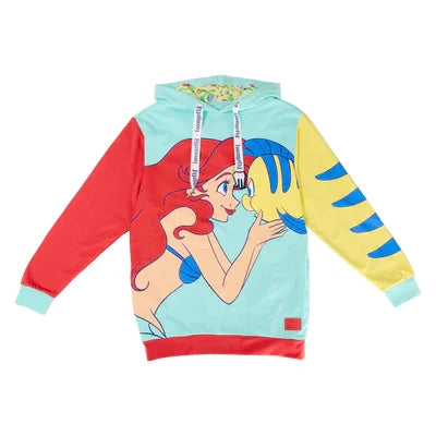 LITTLE MERMAID 35 - Ariel and Flounder - Hoodie Unisex Loungefly (L)