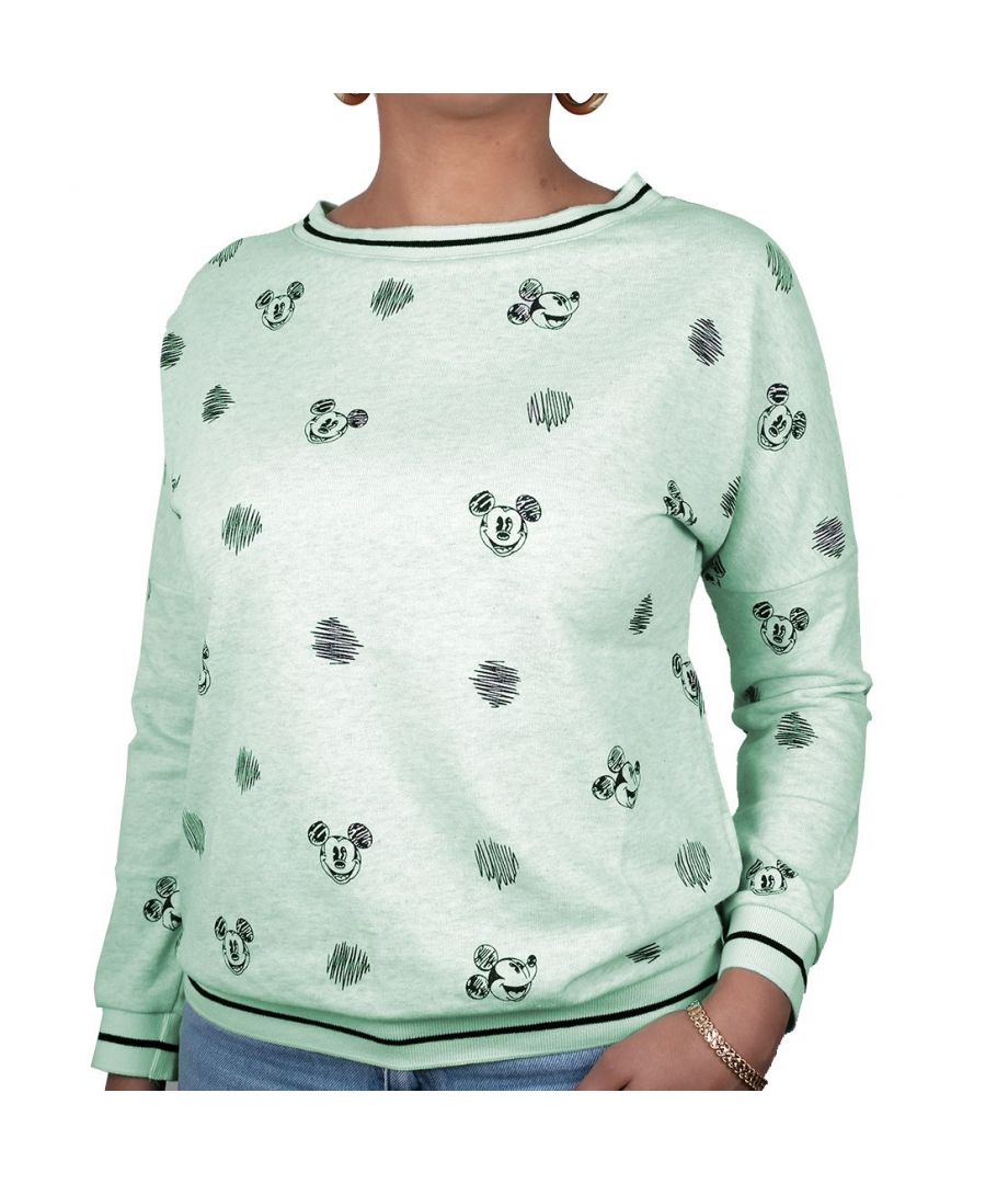 DISNEY - Sweat Crayon Mickey GIRL - Grün (S)